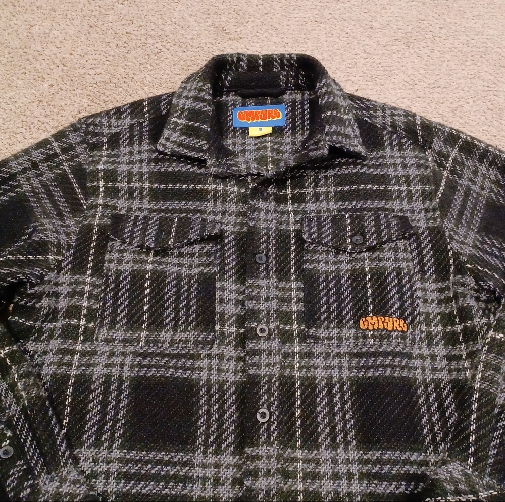 Empyre Black and Gray Plaid Shirt Jacket
